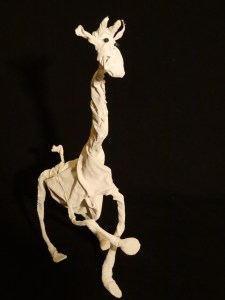 Tissu cousu peint sur armature métallique